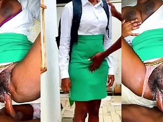 18y pupil close to uniform visited school with gradual pussy during farrago noonday